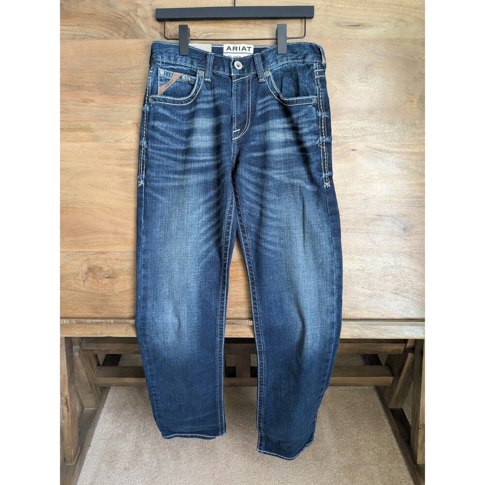 NWT Ariat Bootcut Jeans Mens 30x38 Blue Denim Stretch M4 Relaxed Fit 10021767